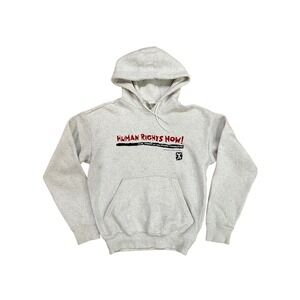 Vintage‎ Reebok Men's Sz XS Human Rights Grey 80s Gray pullover Hoodie Sweater